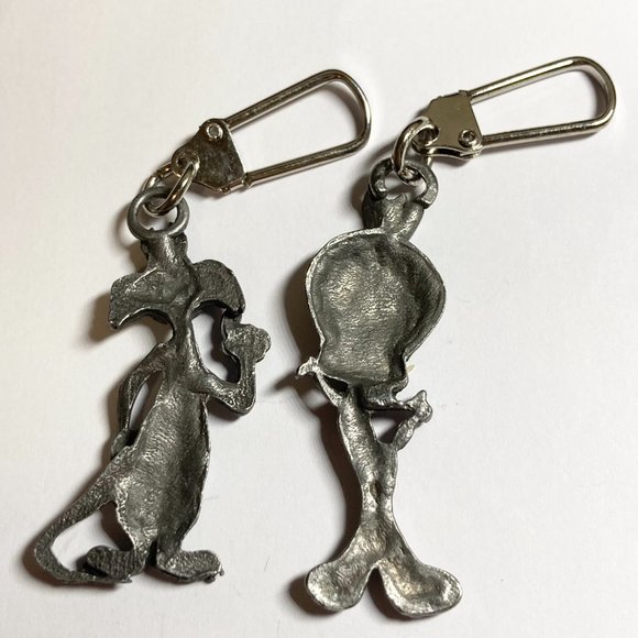 Vintage Sylvester Tweety Bird Zipper Pull Purse Charm Looney Tunes Warner Bros. - Picture 5 of 9